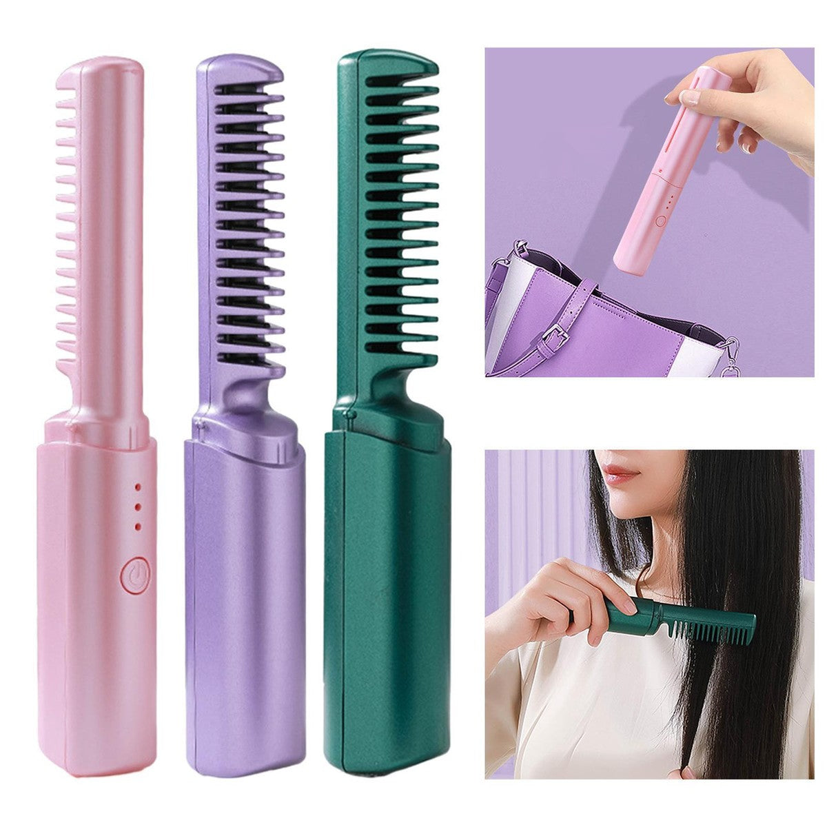 ✨ SmoothGlam™ Hair Straightener Comb – Instant Sleek & Shine