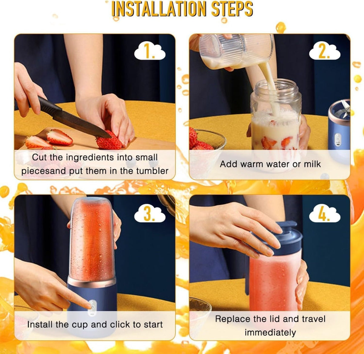 Mini Rechargeable Juicer™ – Blend Anywhere, Anytime